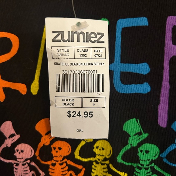 NWT~ GRATEFUL DEAD CROPPED T-SHIRT!!! - Picture 4 of 4